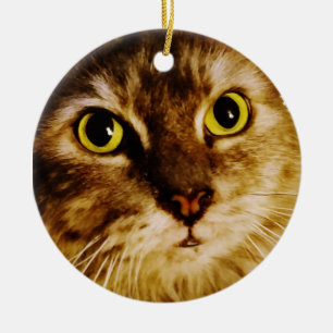 SWEET FACE KITTY CERAMIC ORNAMENT
