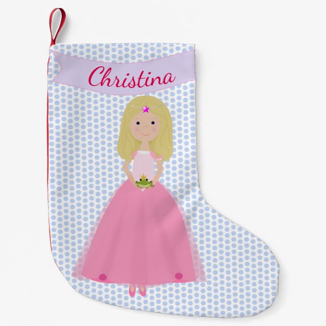 Sweet Fair Hair Princess Personalized Stocking (Front)