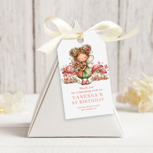 Sweet Fairy 3rd Birthday Floral Pink Favour Gift   Tags