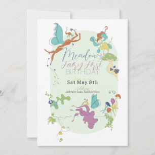 Sweet Fairy Premier Invitation d'anniversaire