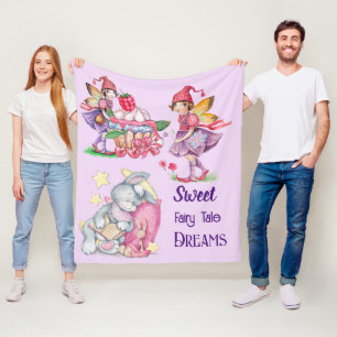 Sweet Fairy Tale Dreams Fleece Blanket