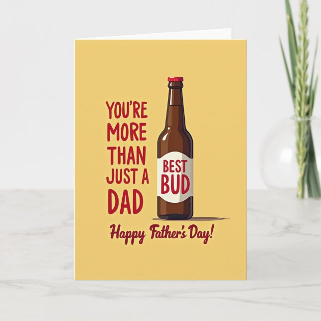 Sweet Fathers Day Amber Bottle Card (Front)