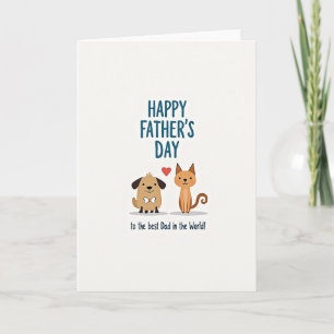 Sweet Fathers Day Animal Friends Card