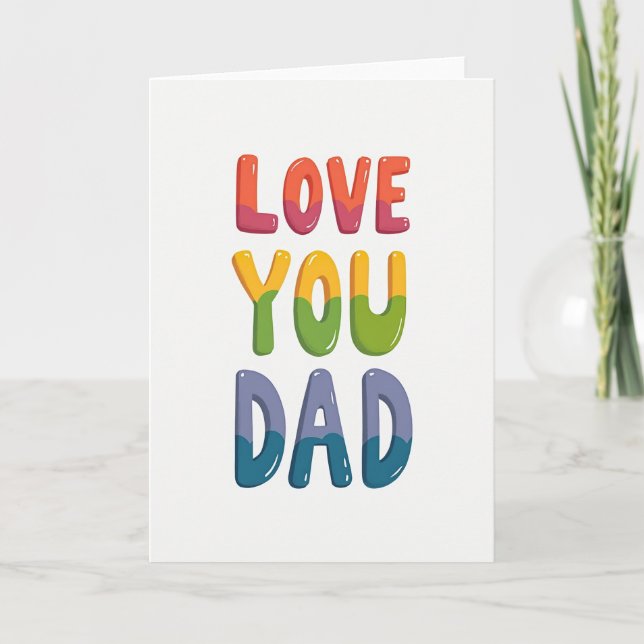 Sweet Fathers Day Balloon Card (Front)