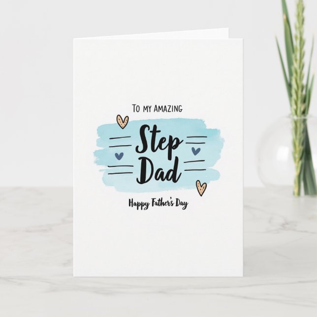 Sweet Fathers Day Brushstroke Card (Front)