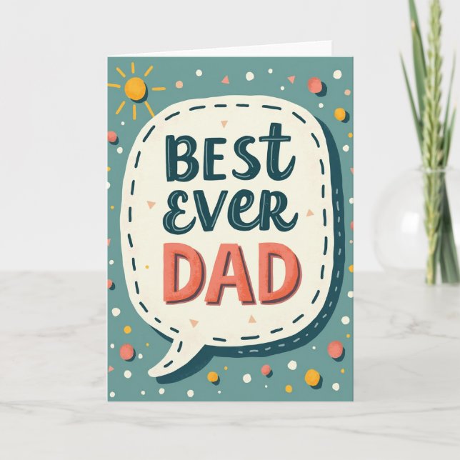Sweet Fathers Day Bubble Card (Front)