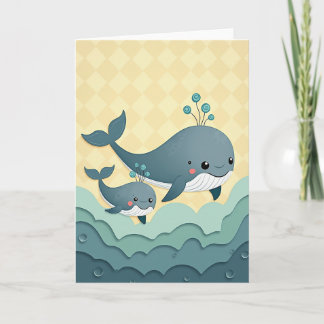 Sweet Fathers Day Cetacean Card
