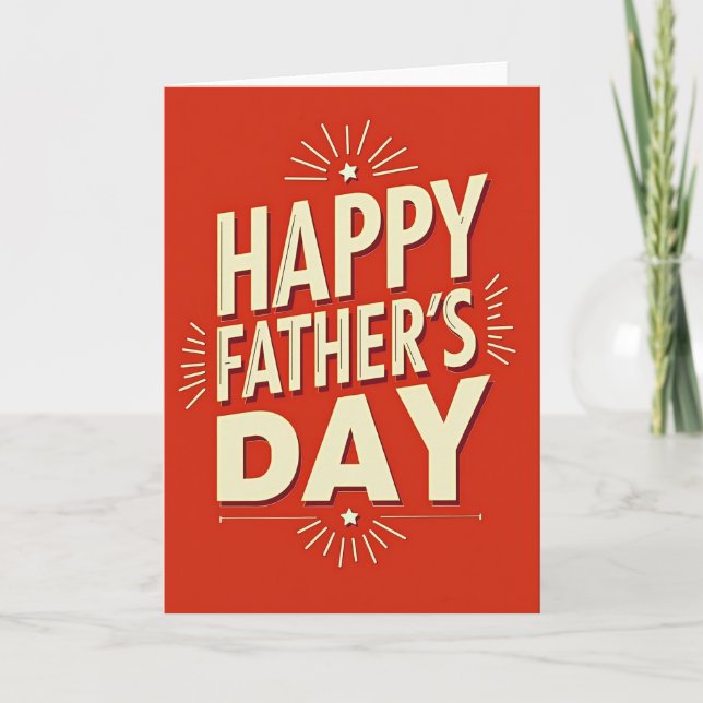 Sweet Fathers Day Embossed Card (Front)