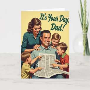 Sweet Fathers Day Family Art Card