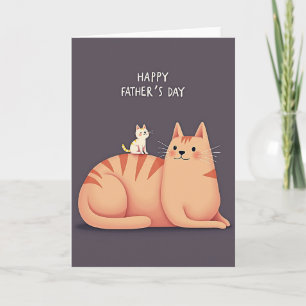 Sweet Fathers Day Feline Card