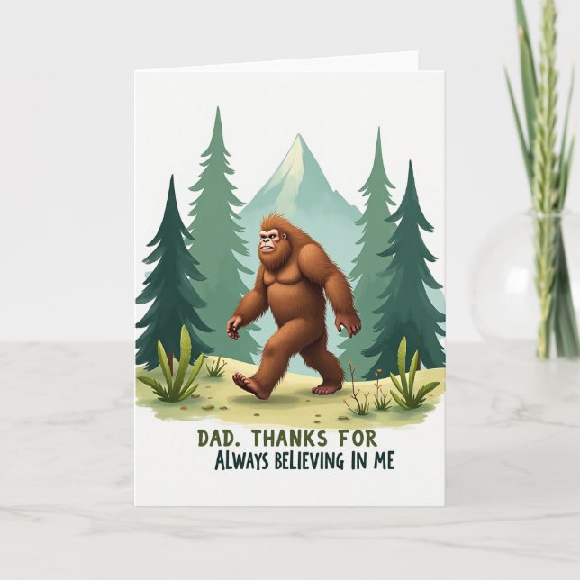 Sweet Fathers Day Forest Creature Card (Front)