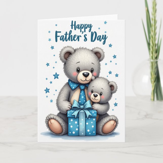 Sweet Fathers Day Plush Gift Card (Front)