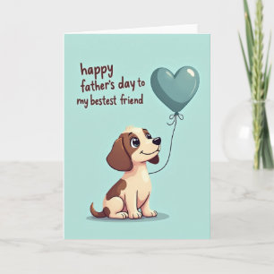 Sweet Fathers Day Puppy Balloon Card