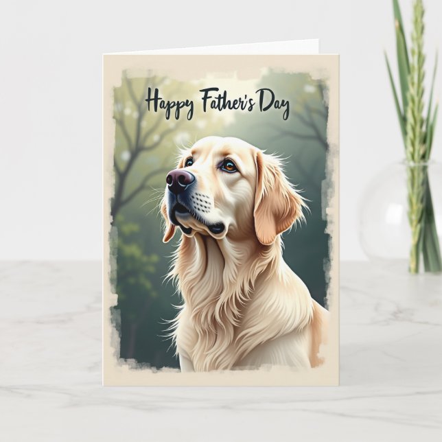 Sweet Fathers Day Retriever Card (Front)