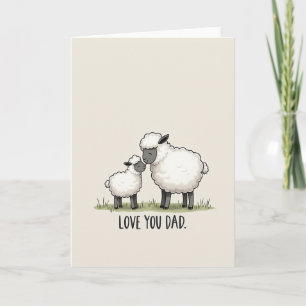 Sweet Fathers Day Sheep Card