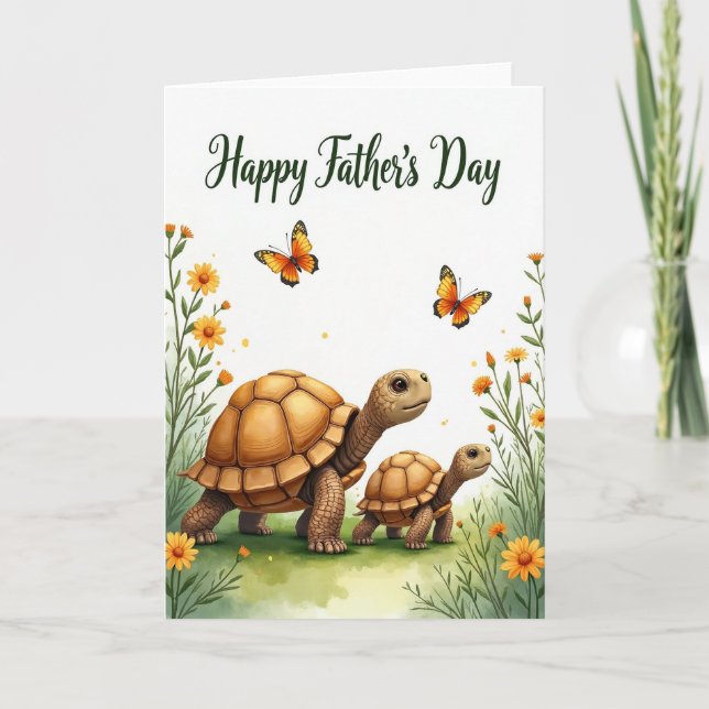 Sweet Fathers Day Turtle Card (Front)