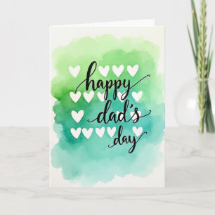 Sweet Fathers Day Watercolor Card