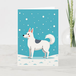 Sweet Fathers Day Winter Dog Card