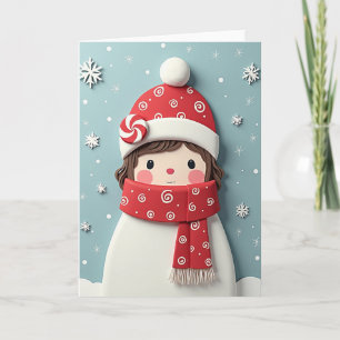 Sweet Felt Winter Figure Card