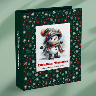 Sweet festive Christmas snowman custom kids album  Binder