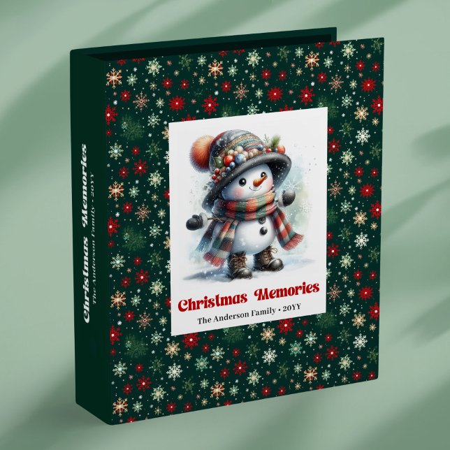 Sweet festive Christmas snowman custom kids album  Binder (Sweet festive Christmas snowman custom kids album binder)