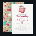 Sweet Festive Watercolor Mug Christmas Party Card<br><div class="desc">Matching Christmas Collection in the Little Bayleigh Store!</div>