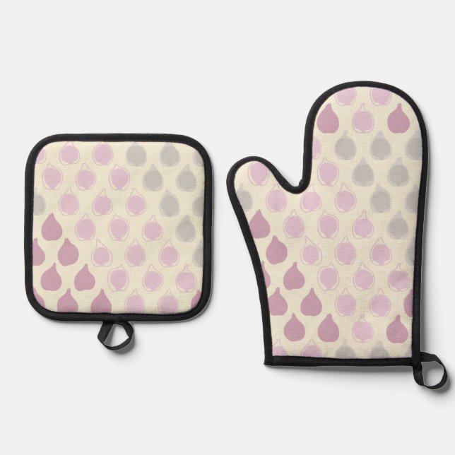 Sweet Fig Harvest Oven Mitt & Pot Holder Set (Front)