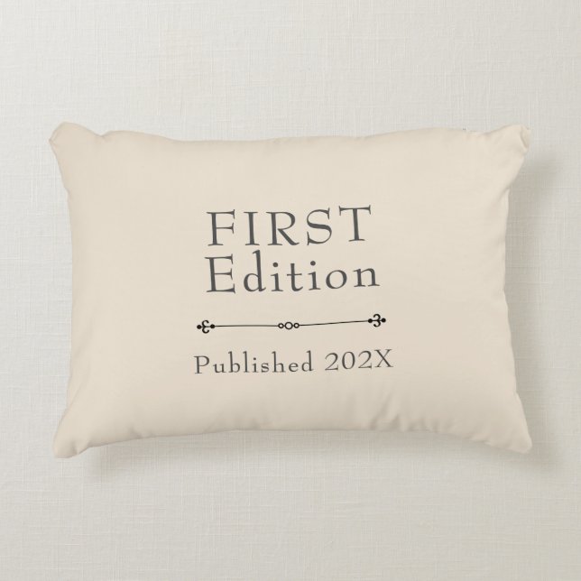 Sweet First Edition Customizable  Accent Pillow (Front)