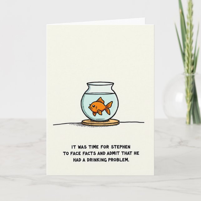 Sweet Fishbowl Birthday Card (Front)