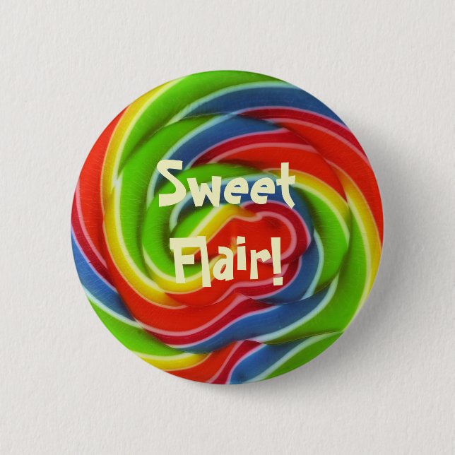 Sweet Flair Lollipop Button (Front)
