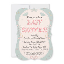Sweet Floral Baby Shower Invitation
