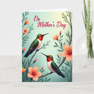 Sweet Floral Birds Mothers Day Card