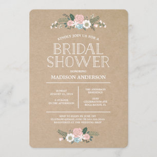 Sweet Floral Bridal Shower Invitation