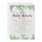 Sweet Floral Cactus Baby Shower Invitation