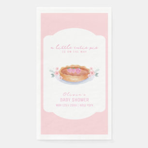 Sweet Floral Cutie Pie Raspberry Baby Shower Napkin