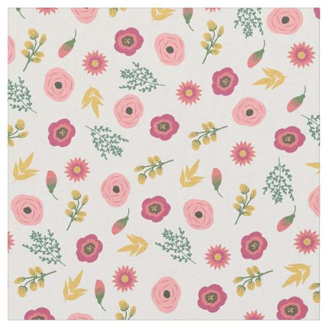Sweet Floral Fabric (Close Up)