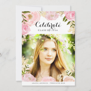 Sweet Floral Grad Announcement
