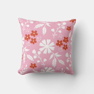 Sweet Floral Harmony Throw Pillow