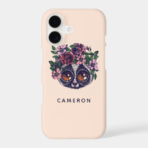 Sweet Floral Lemur Add Your Name