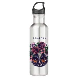 Sweet Floral Lemur   Add Your Name 710 Ml Water Bottle