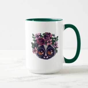 Sweet Floral Lemur Mug