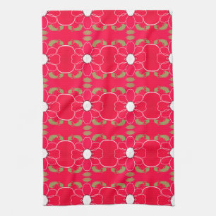 Sweet Floral Tea-Towel With a Modern Print Kitchen Towel