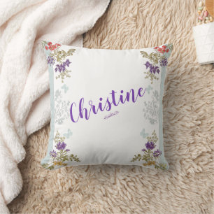 Sweet Floral Throw Pillow