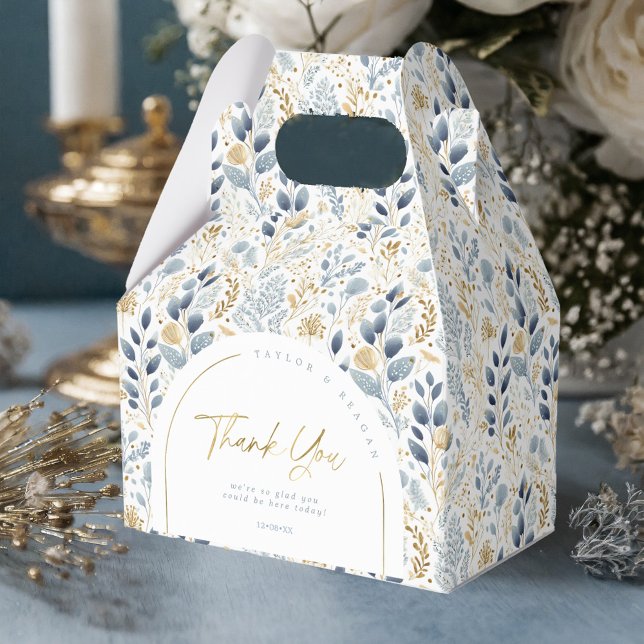 Sweet Floral Wedding Pattern Thank You ID1045 Favor Box (Creator Uploaded)