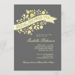 Sweet Flowers Bridal Shower Tea Party Invitation