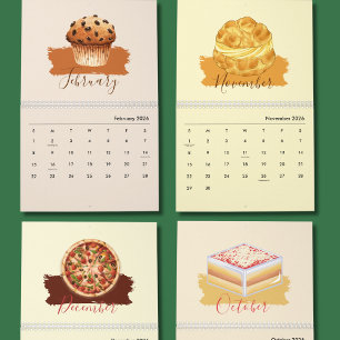Sweet Food Art Wall Calendar for Kitchen decor