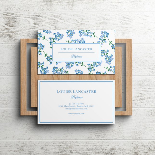 Sweet Forget-Me-Not Pattern Business Card (Creator Uploaded)