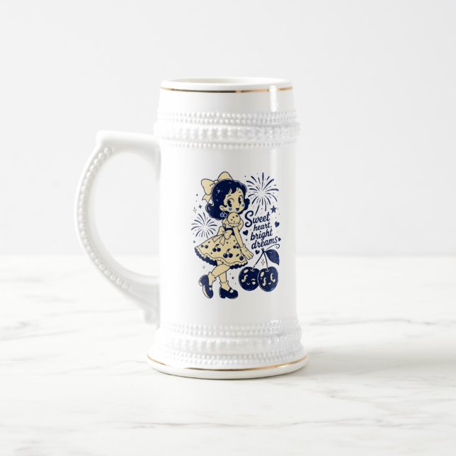 Sweet Fourth of July Independence Day Beer Stein (Left)