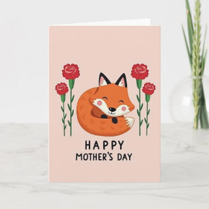 Sweet Fox Mothers Day Card