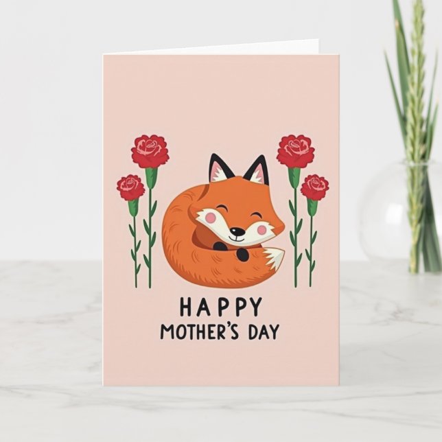 Sweet Fox Mothers Day Card (Front)